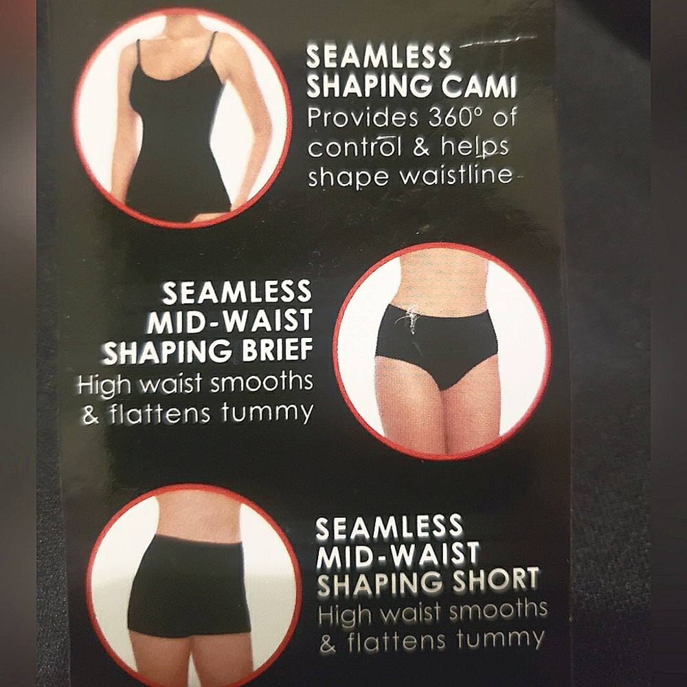 New 3 Piece FIGURE IMPROVING TECHNOLOGY ​3-Pack Shaping Cami+ Brief+Short